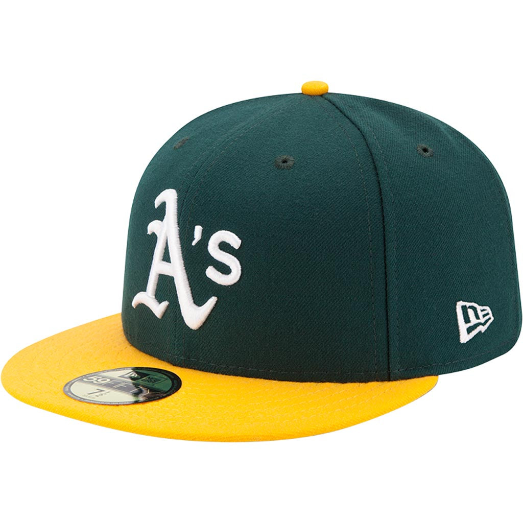 Gorra ajustada New Era Home Authentic Collection 59FIFTY para jóvenes de los Oakland Athletics de la MLB - Verde