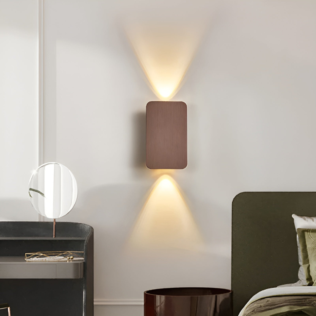 Minimalistische Glas LED-Wandleuchte 2-flammig