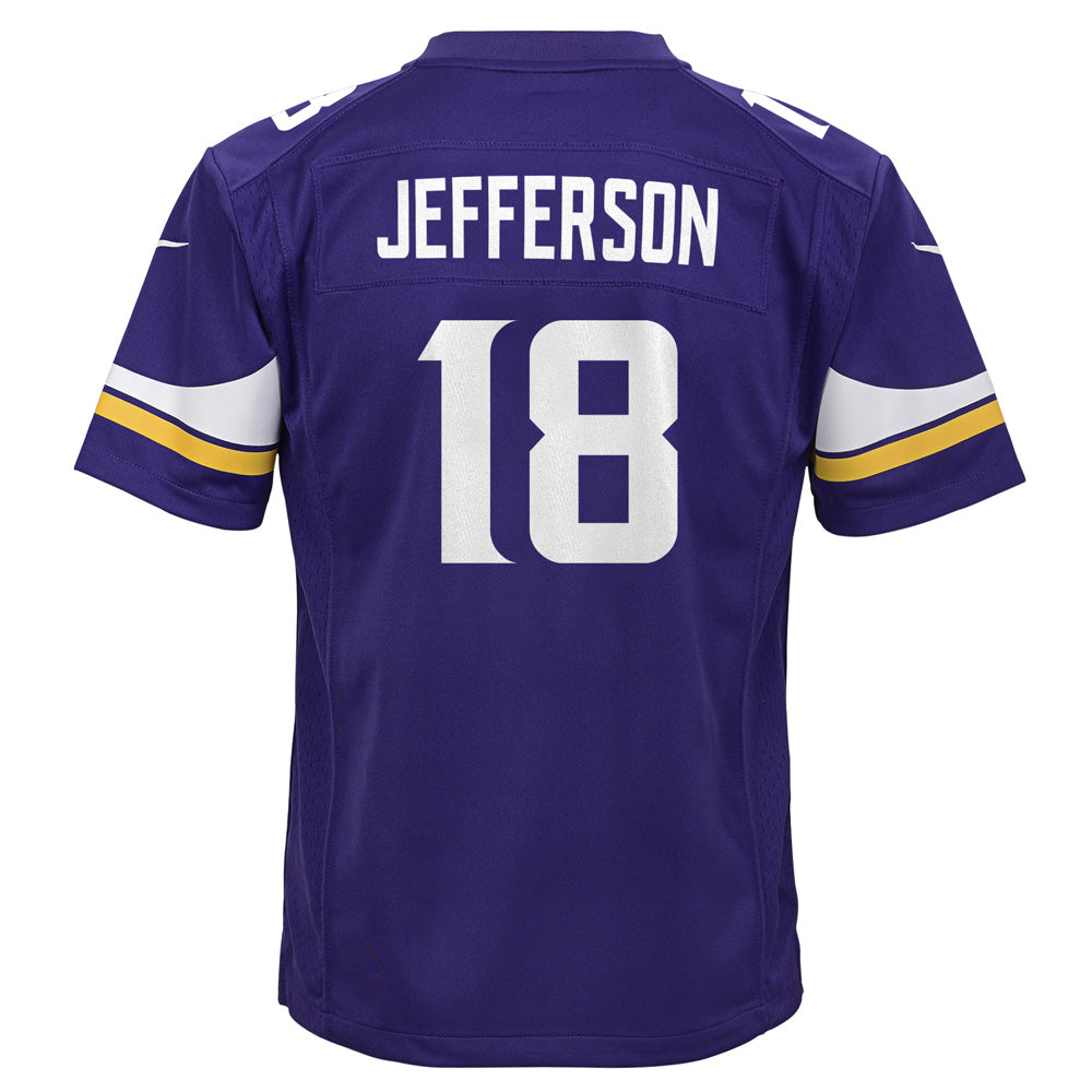 Jersey Nike local para jóvenes de Justin Jefferson de los Minnesota Vikings de la NFL