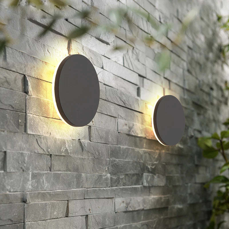 Applique da parete rotonda minimalista moderna LED IP65 per esterni 1 luce