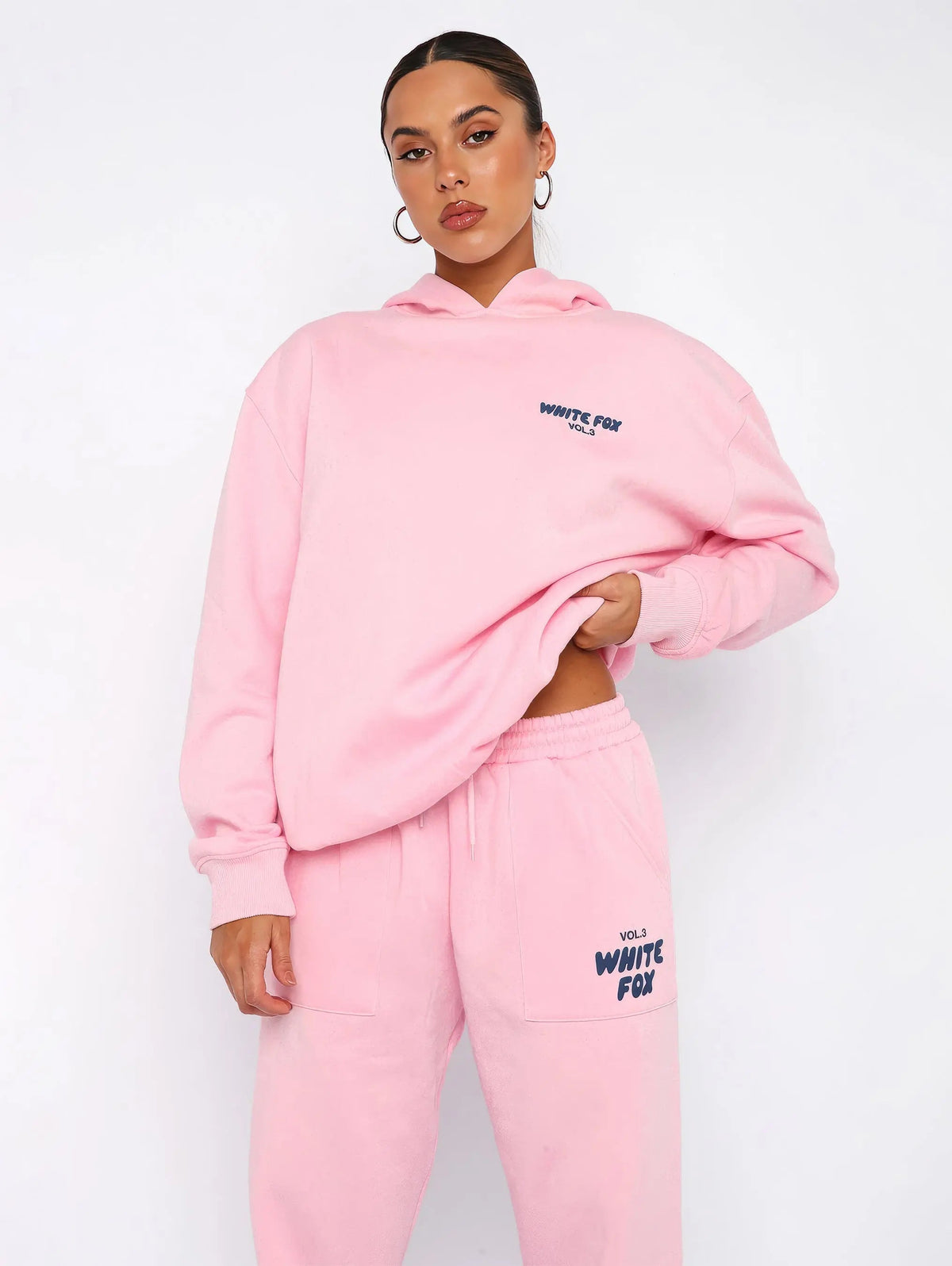 Damen Oversized Hoodie-Set – gemütlicher Trainingsanzug mit Grafikdetails  