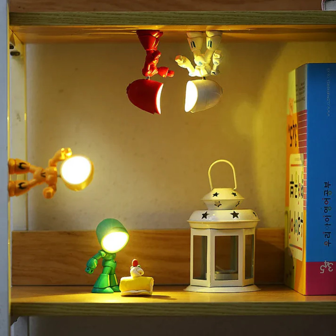 Lampada da tavolo moderna ispirata a robot LED 1 luce