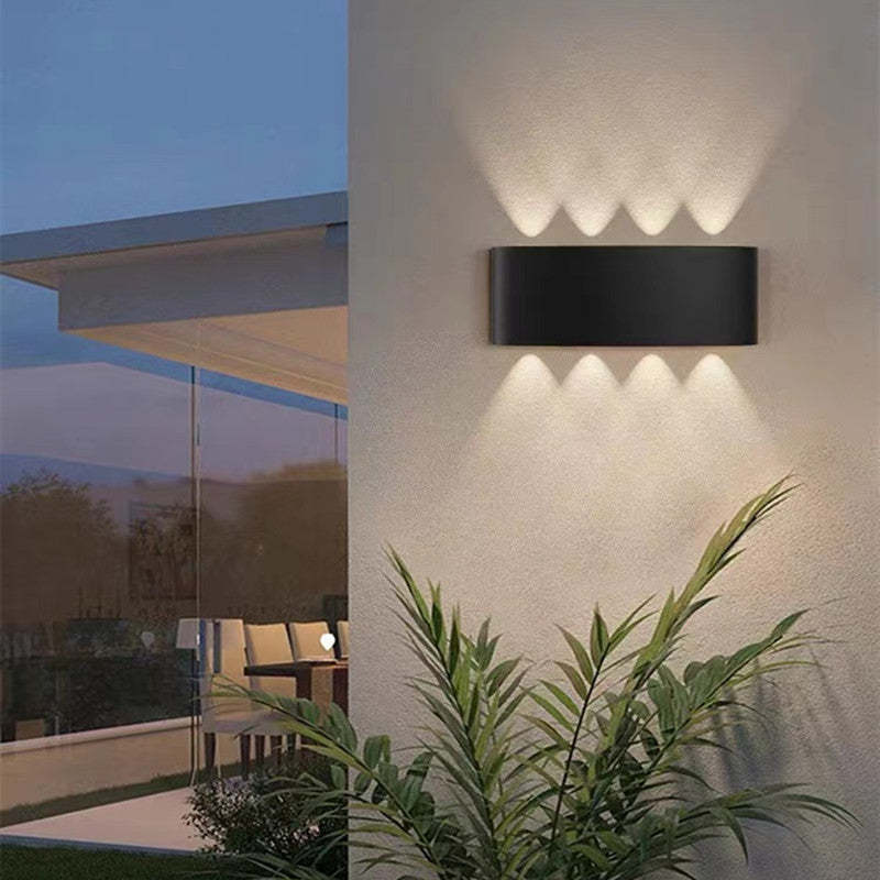 Moderne rechteckige LED-Wandleuchte, 2-flammig  