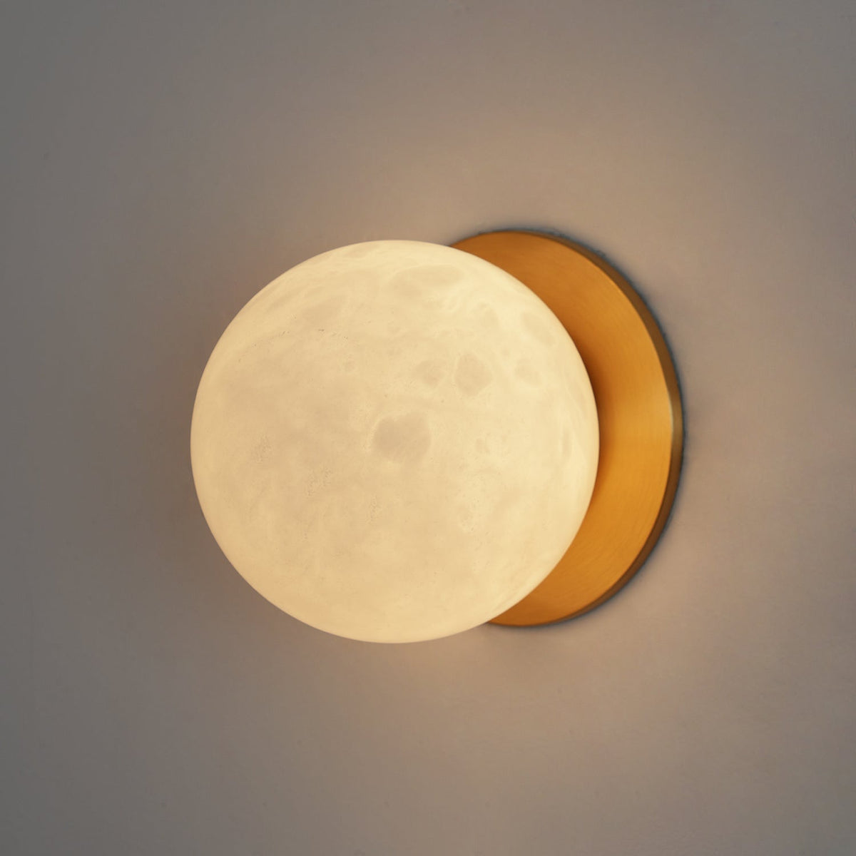Applique da parete in alabastro a globo con LED a 1 luce
