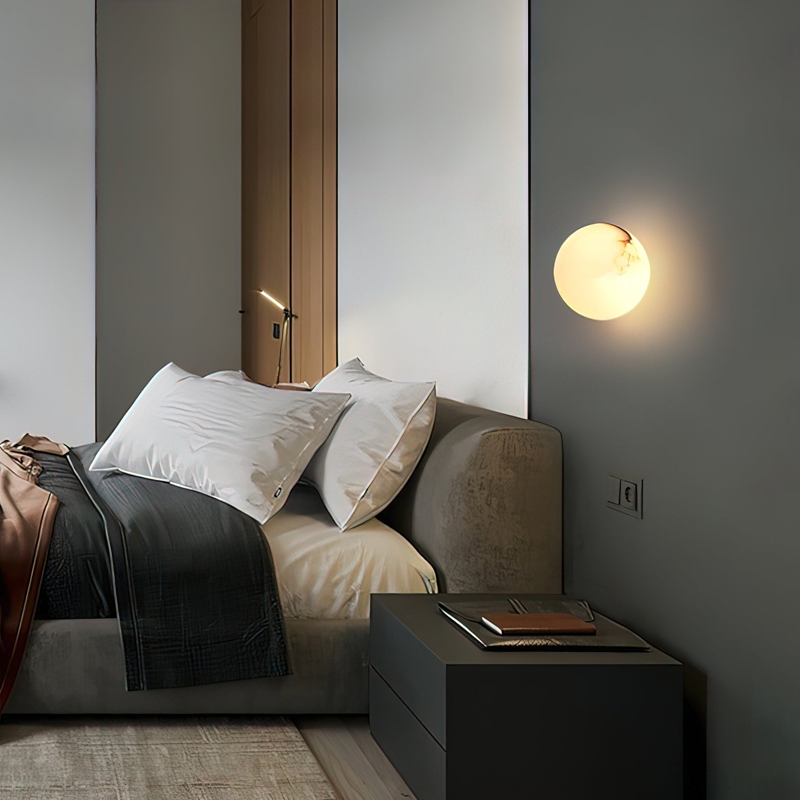 Alabaster Globe LED Wall Sconce 1-Light