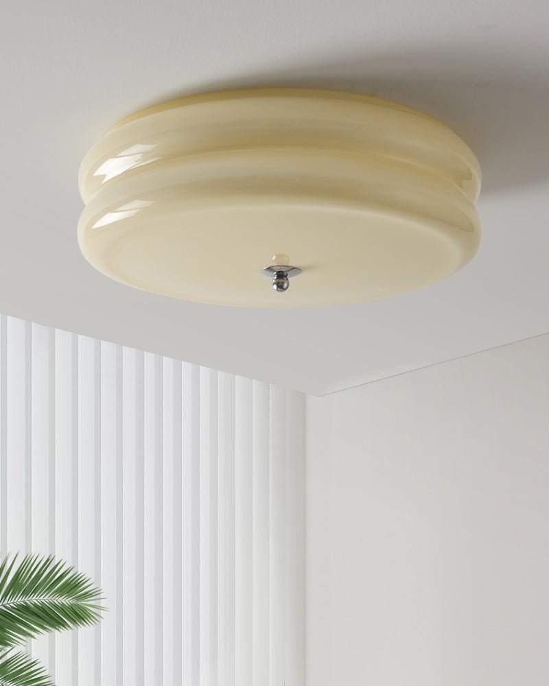 Art Deco Vintage runde Glas-Deckenleuchte 1-Flammig