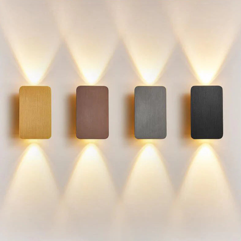 Nordische minimalistische Glas rechteckige LED Wandleuchte 2-flammig