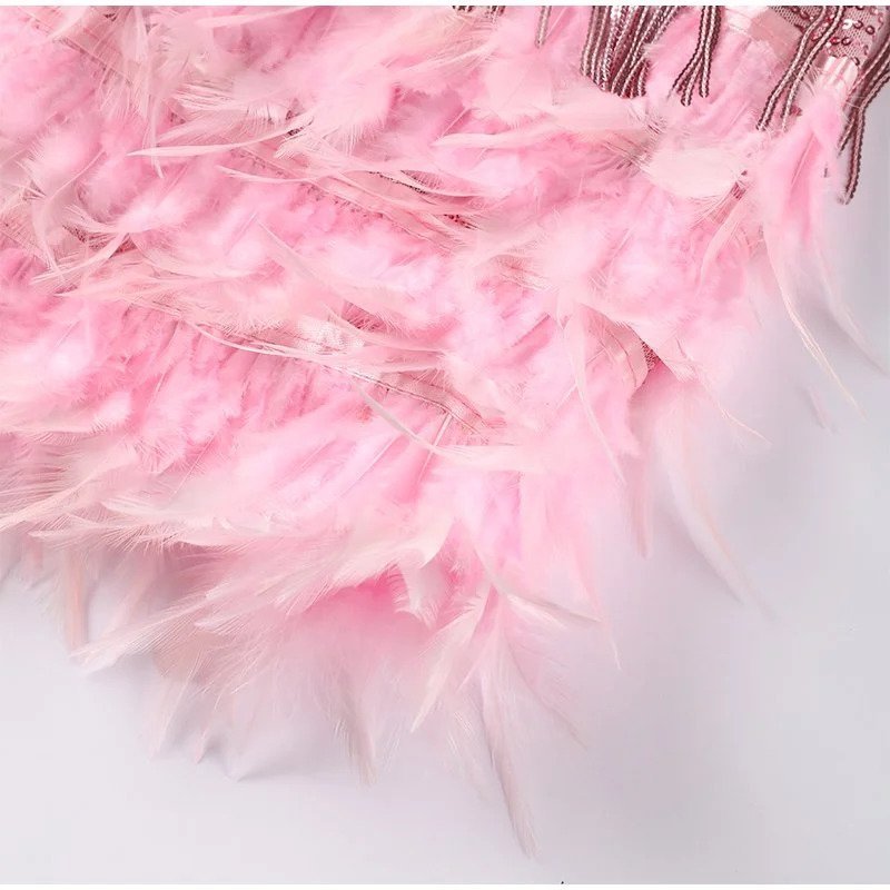 Puili | Mini vestido de plumas