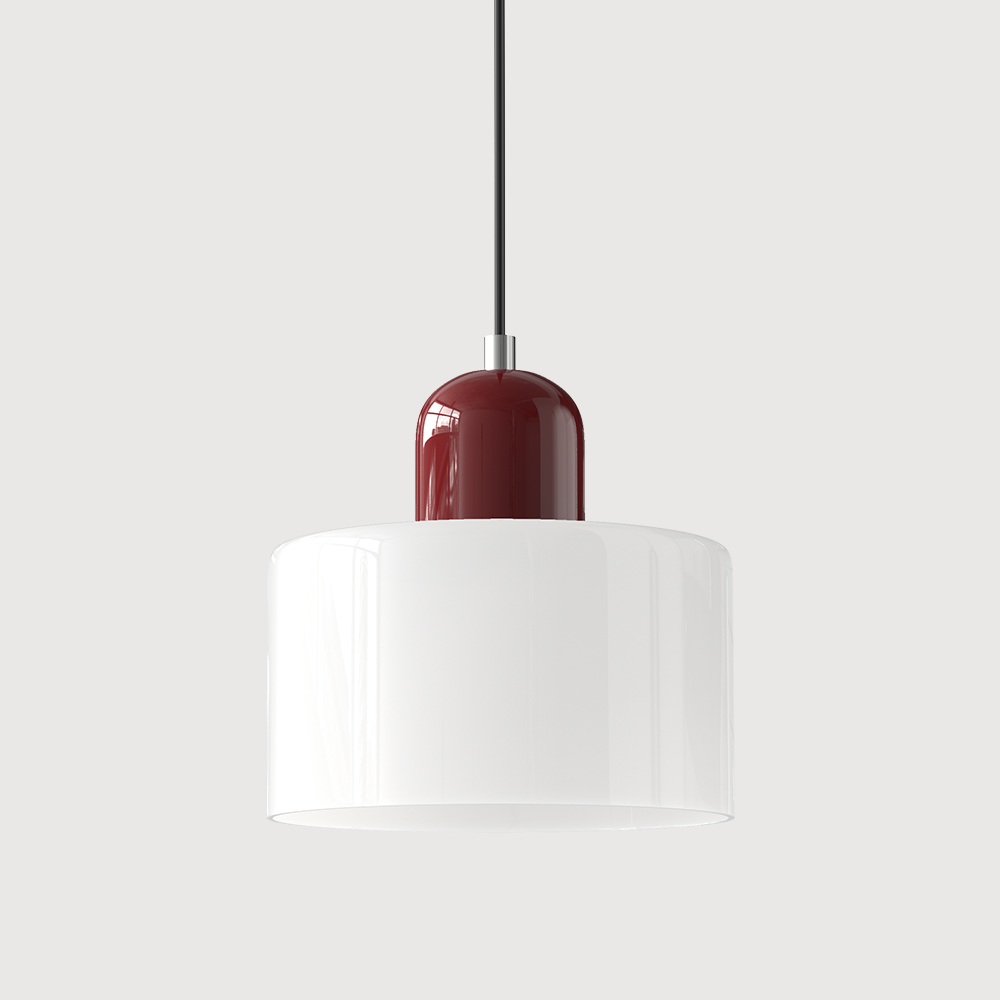 Bauhaus Glass Cylinder Pendant Light LED 1-Light