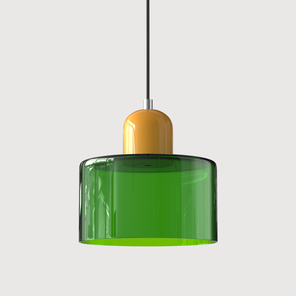 Bauhaus Glass Cylinder Pendant Light LED 1-Light