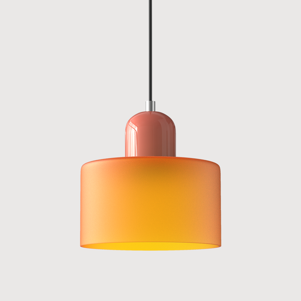 Bauhaus Glass Cylinder Pendant Light LED 1-Light