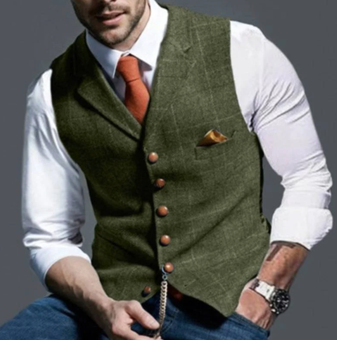 Gilet vintage da uomo – Stile classico con tocco elegante