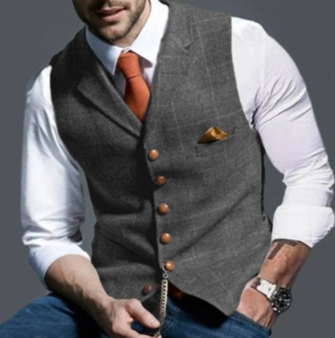 Gilet vintage da uomo – Stile classico con tocco elegante