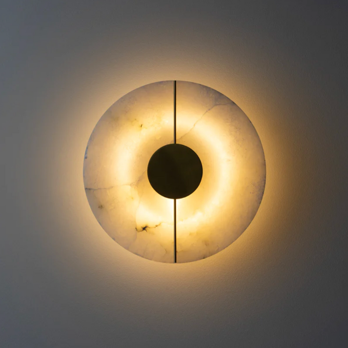 Applique da parete rotonda in marmo nordico moderno LED 1 luce