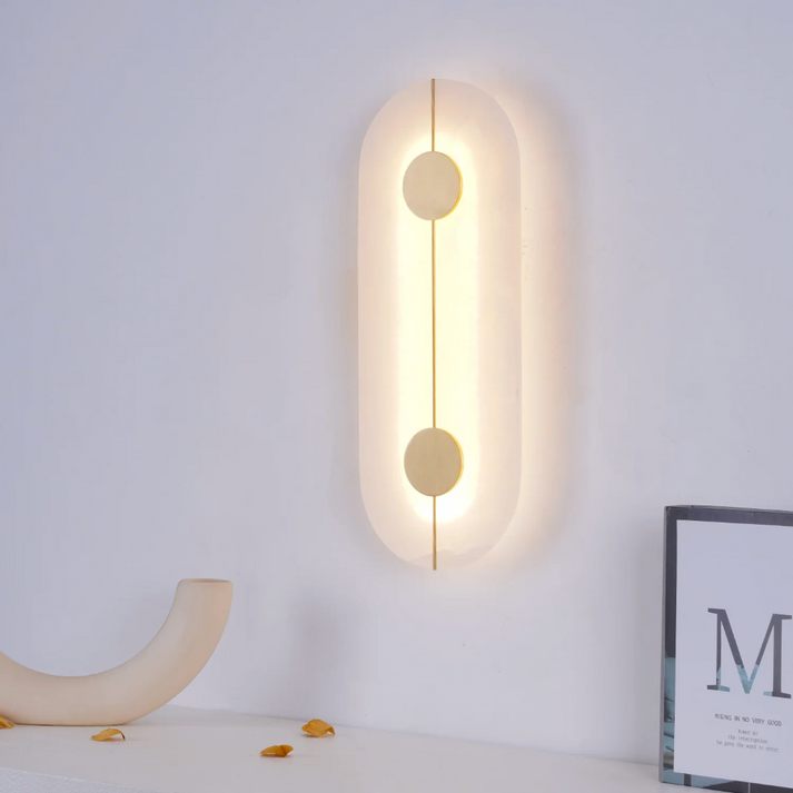 Applique da parete rotonda in marmo nordico moderno LED 1 luce