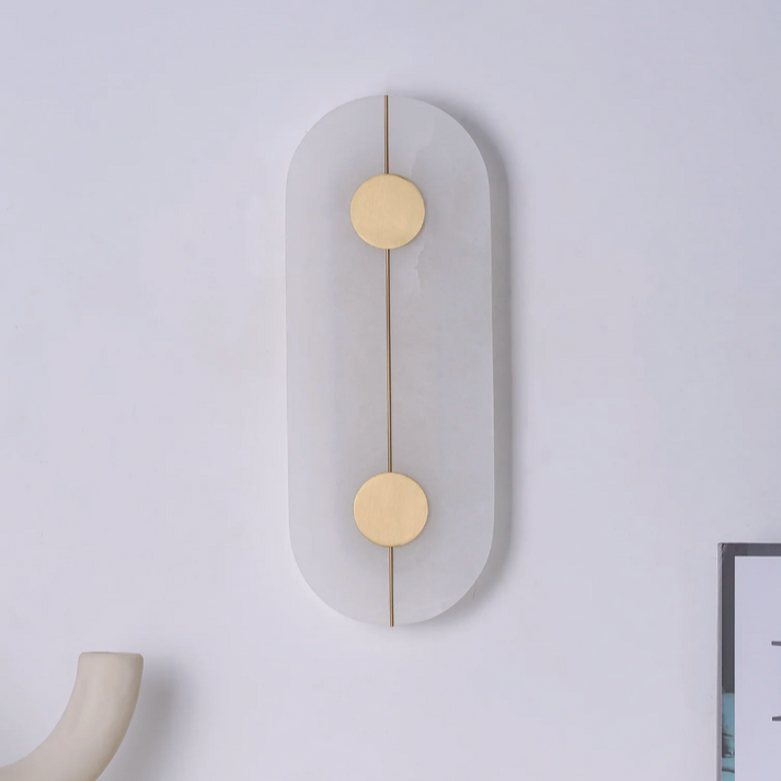 Applique da parete rotonda in marmo nordico moderno LED 1 luce