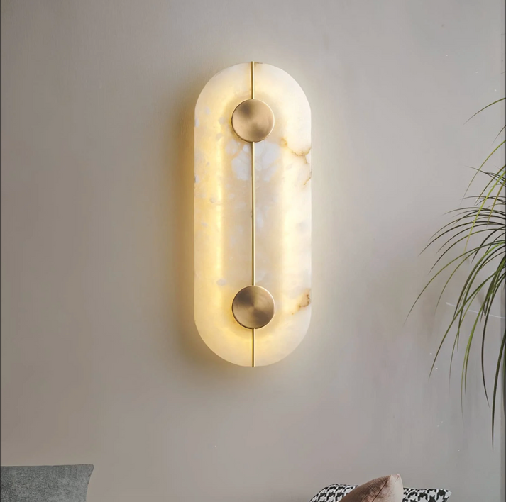 Applique da parete rotonda in marmo nordico moderno LED 1 luce