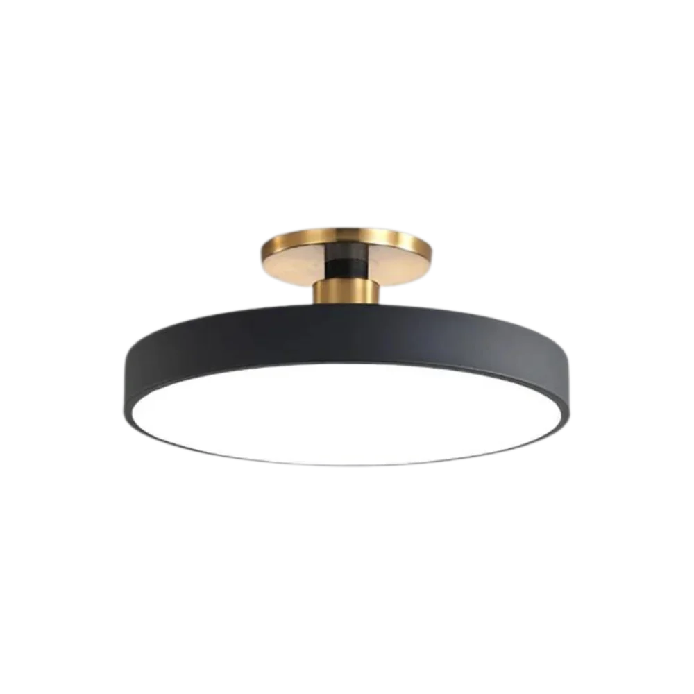 Lampada da soffitto rotonda in ottone LED moderna 1 luce