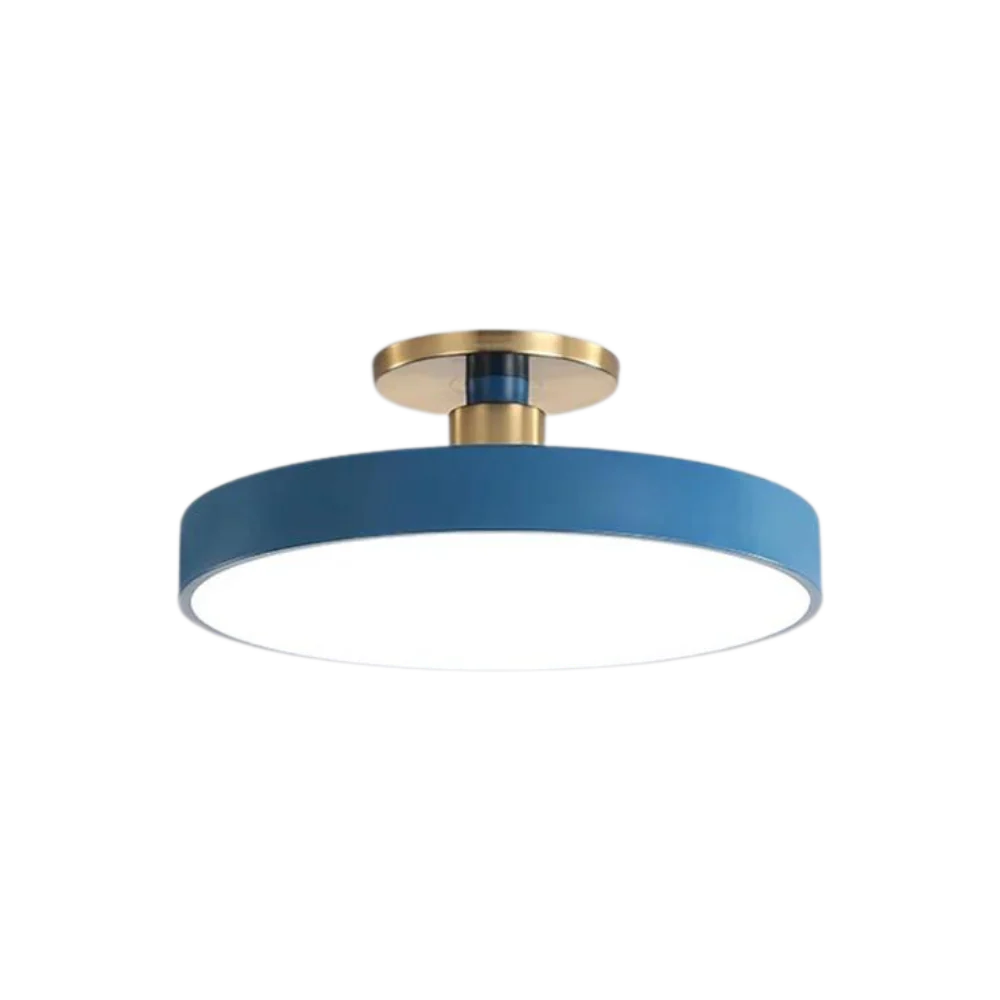 Lampada da soffitto rotonda in ottone LED moderna 1 luce
