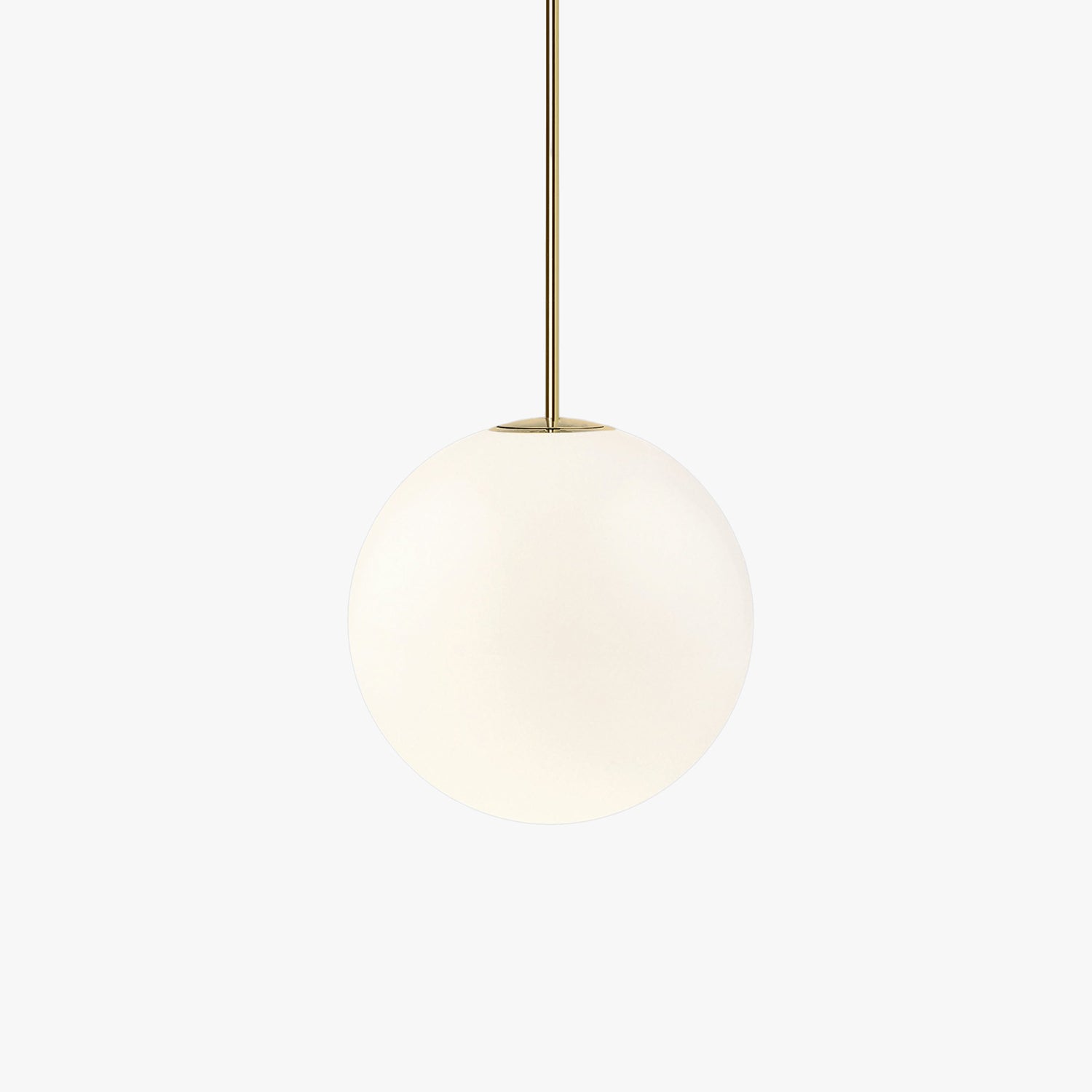 Lámpara colgante minimalista de globo de vidrio y latón 1 luz
