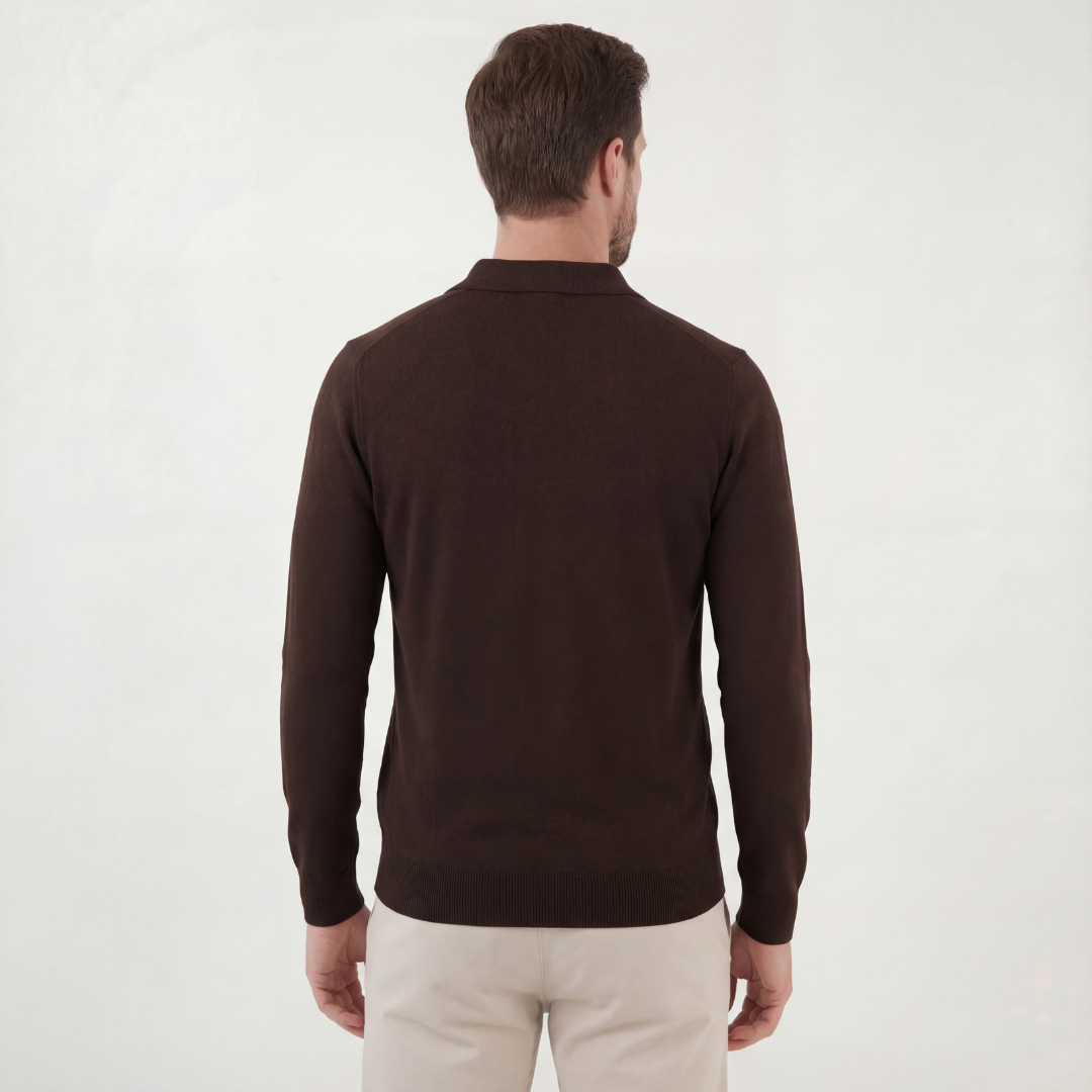 Braunes klassisches Poloshirt