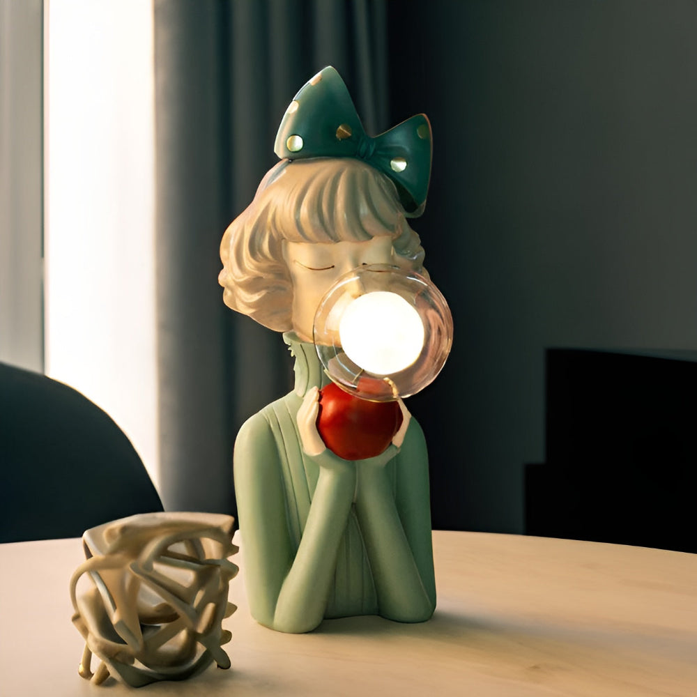 Decorative Girl Table Lamp | Bubble Light