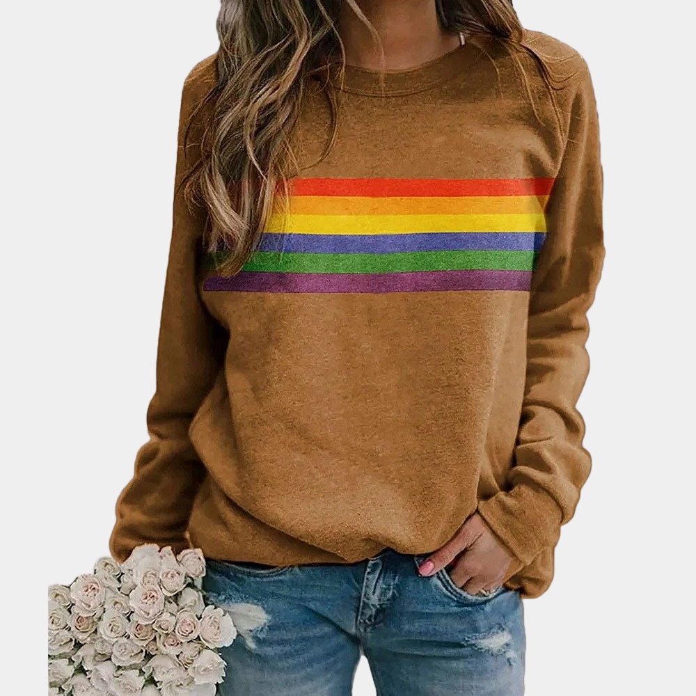 Puili | Sudadera con rayas arcoíris