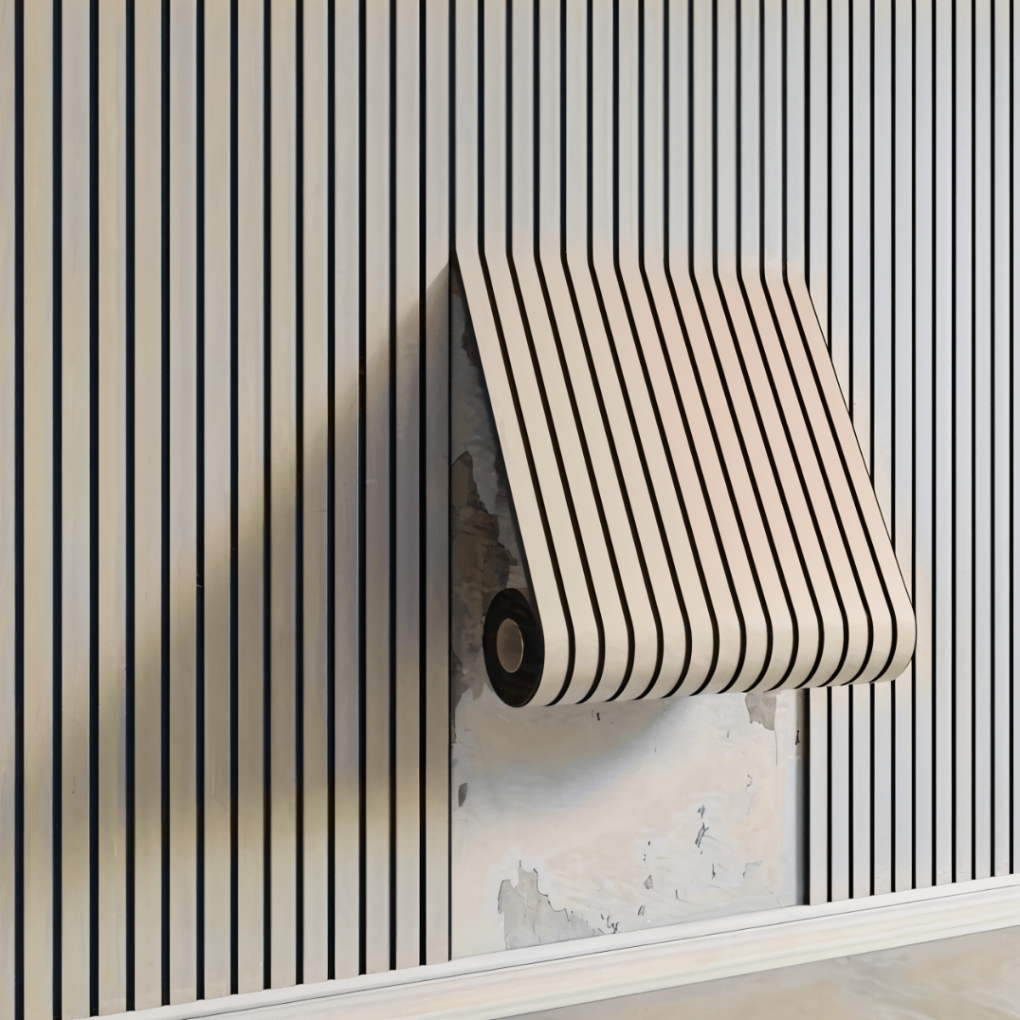 Paneles de pared de madera autoadhesivos en 3D