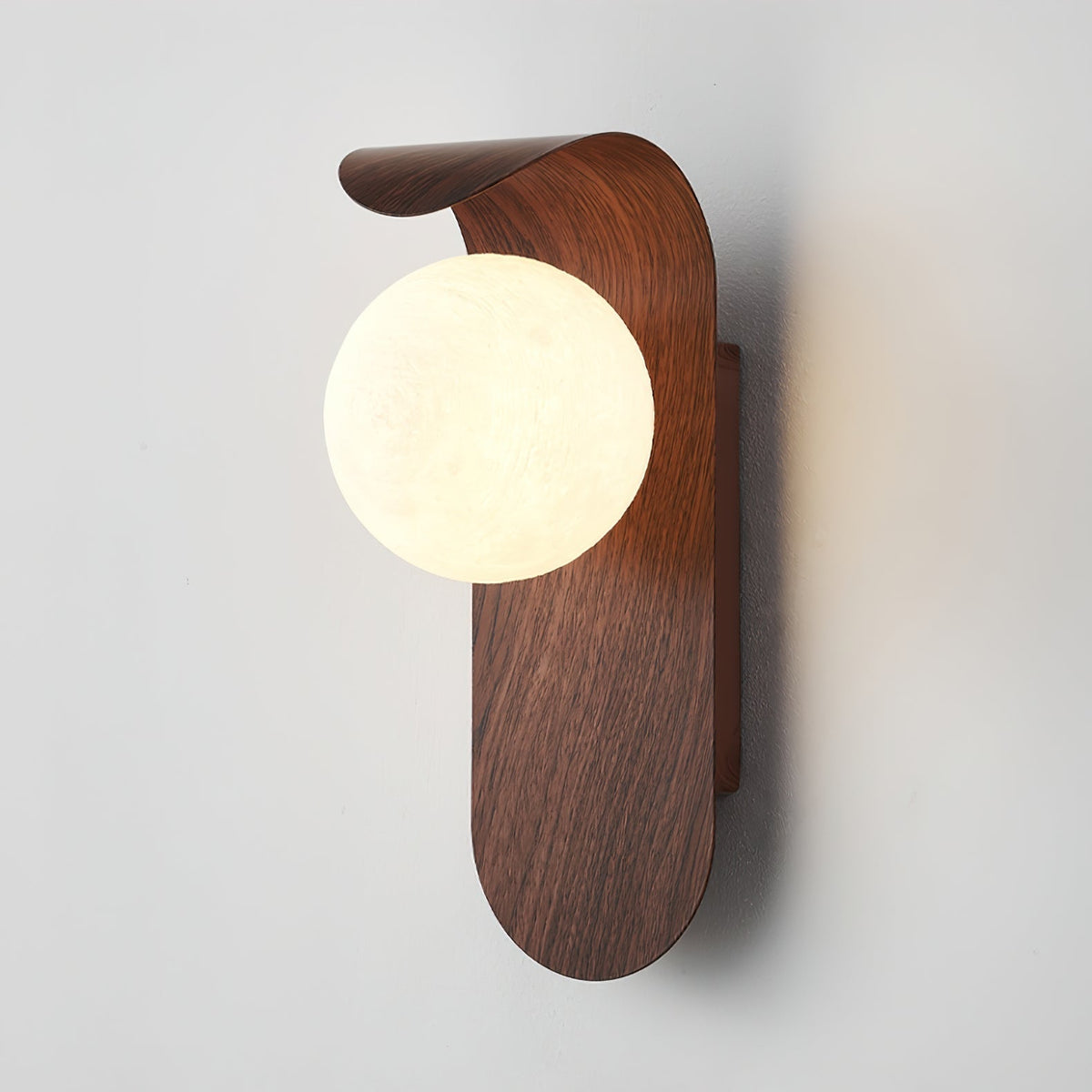 Nordische Holz-Kugel LED-Wandleuchte 1-flammig