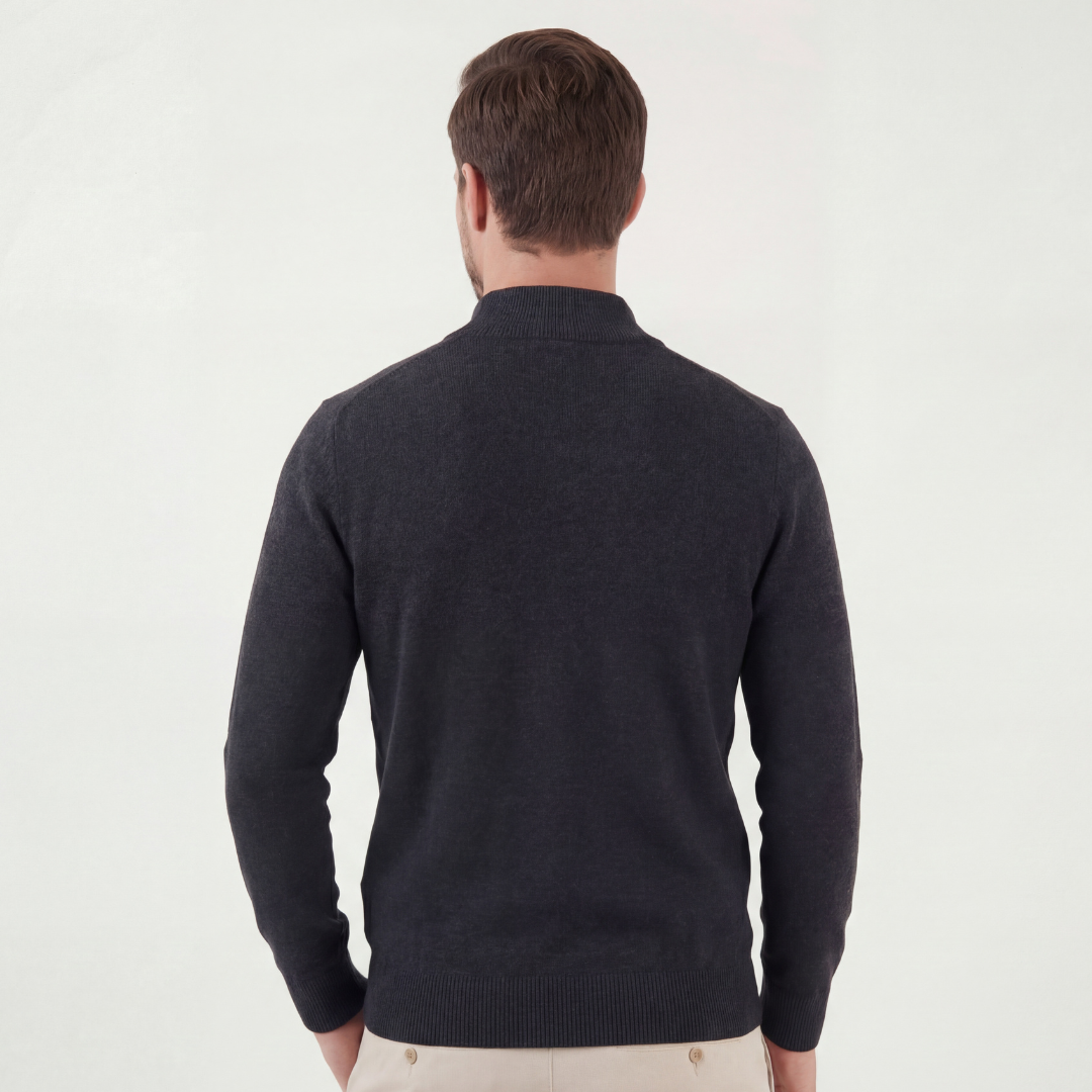 Charcoal Half-Zip Sweater