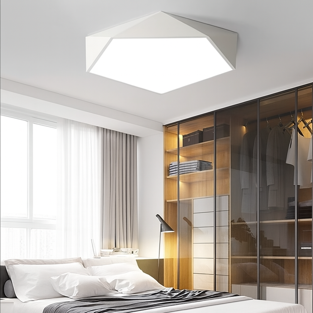 Modern Geometric Dimmable LED Ceiling Light 1-Light