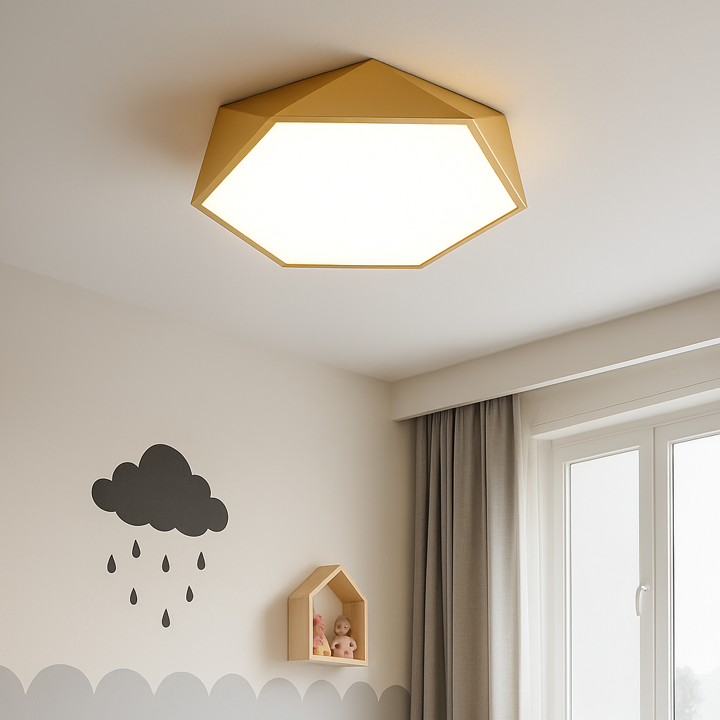 Modern Geometric Dimmable LED Ceiling Light 1-Light