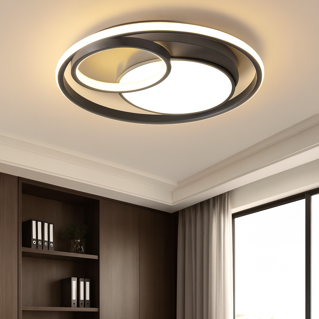 Moderne Loop-LED-Deckenleuchte mit 1 Licht
