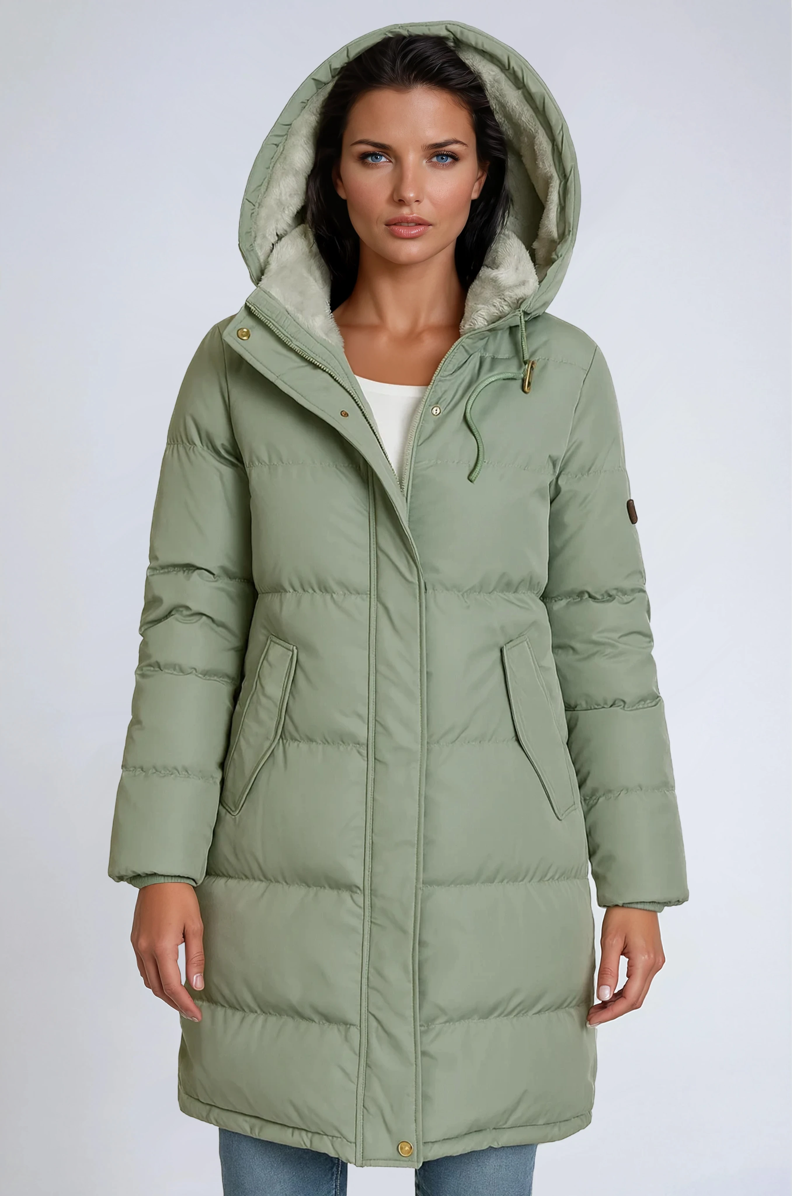 STEPPMANTEL | MID-LENGTH WINTERJACKE MIT KAPUZE