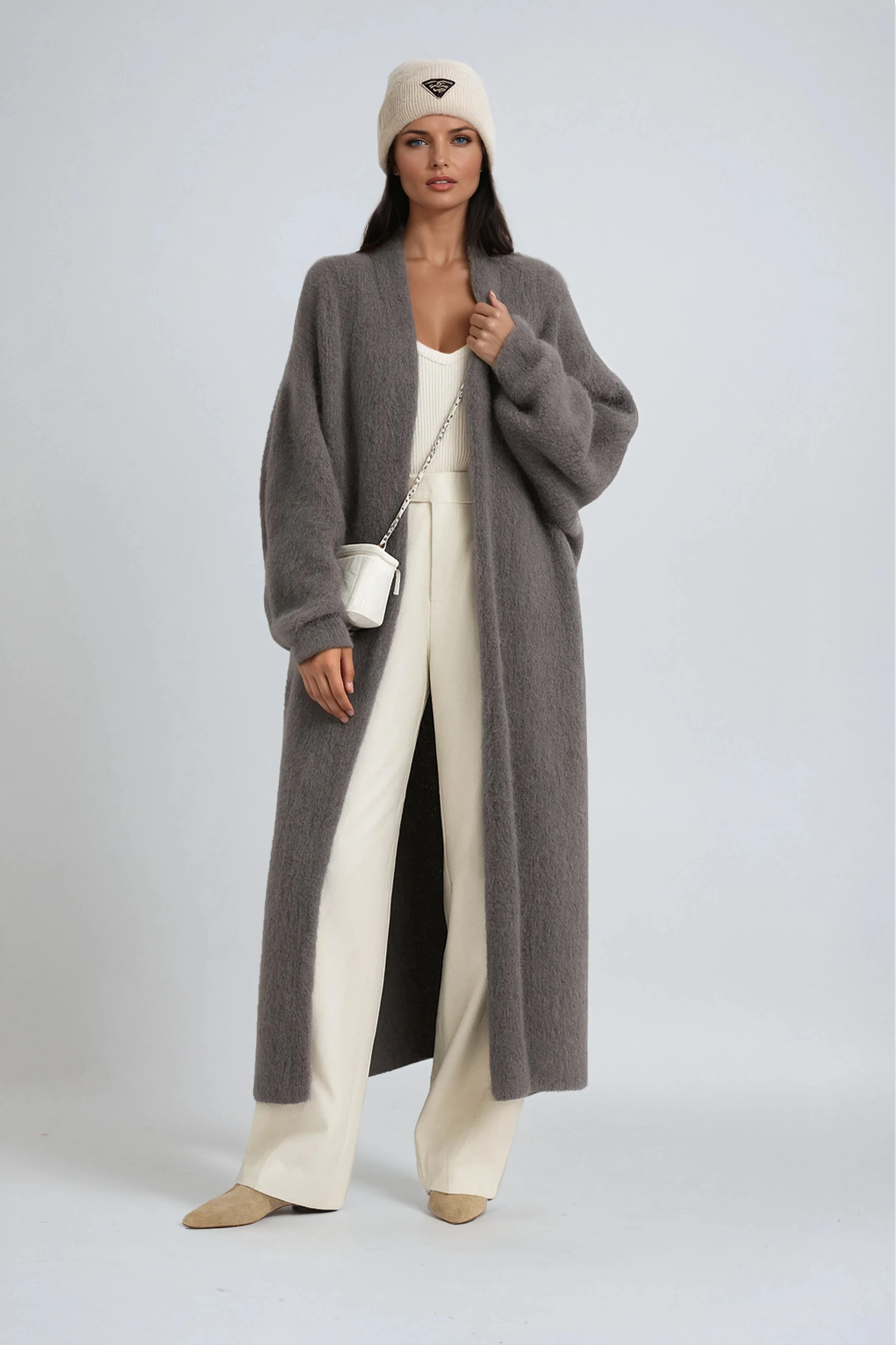 LANGER CARDIGAN – OFFENER MANTEL