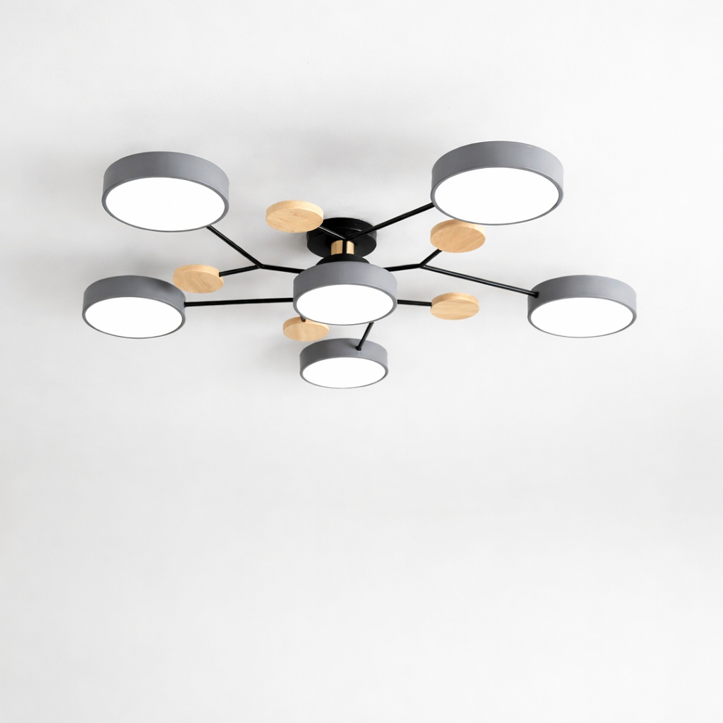 Moderne LED lysekrone 3-farvet loftspendel nordisk lampe til stue og soveværelse