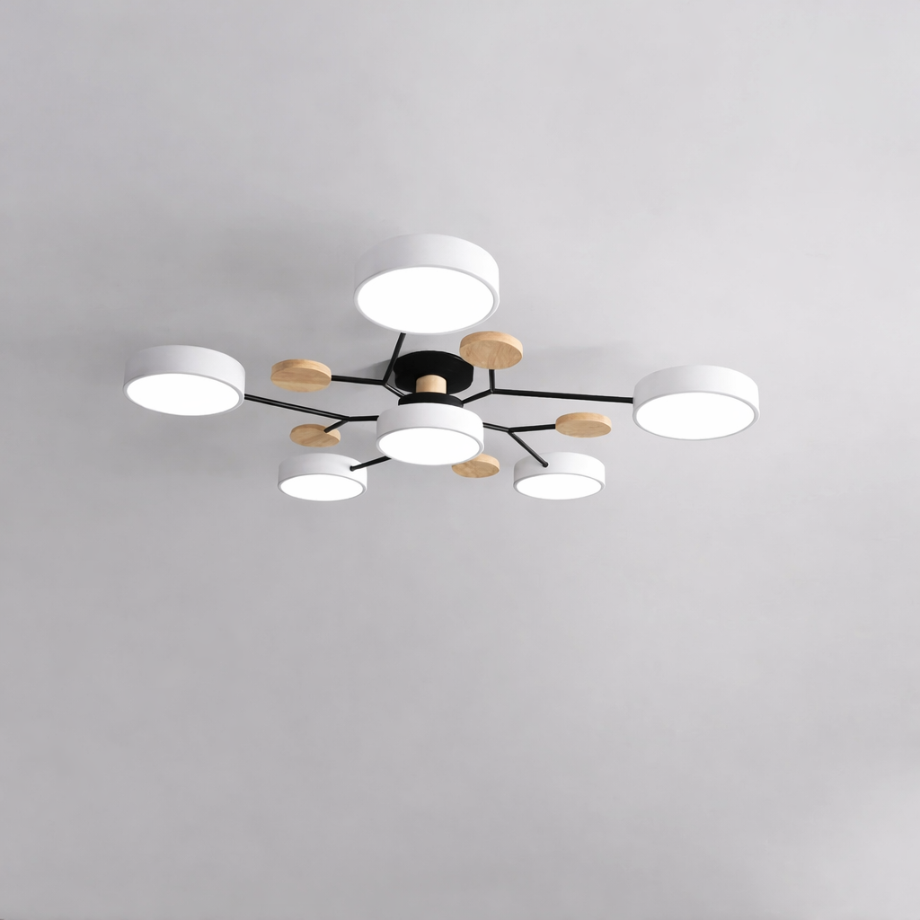 Moderne LED lysekrone 3-farvet loftspendel nordisk lampe til stue og soveværelse