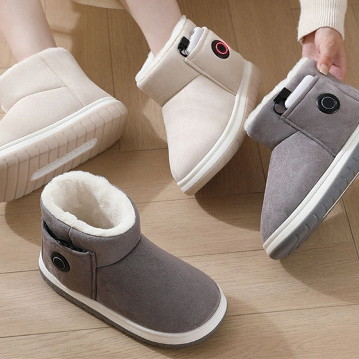Beheizte Winterschuhe | Warme Wiederaufladbare Hausschuhe