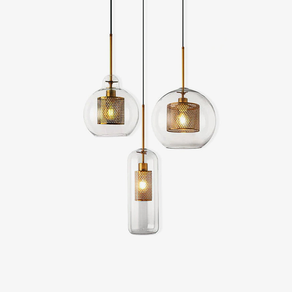 Moderner Kapsel-perforierter Glas-Pendelleuchter 1-Flammig