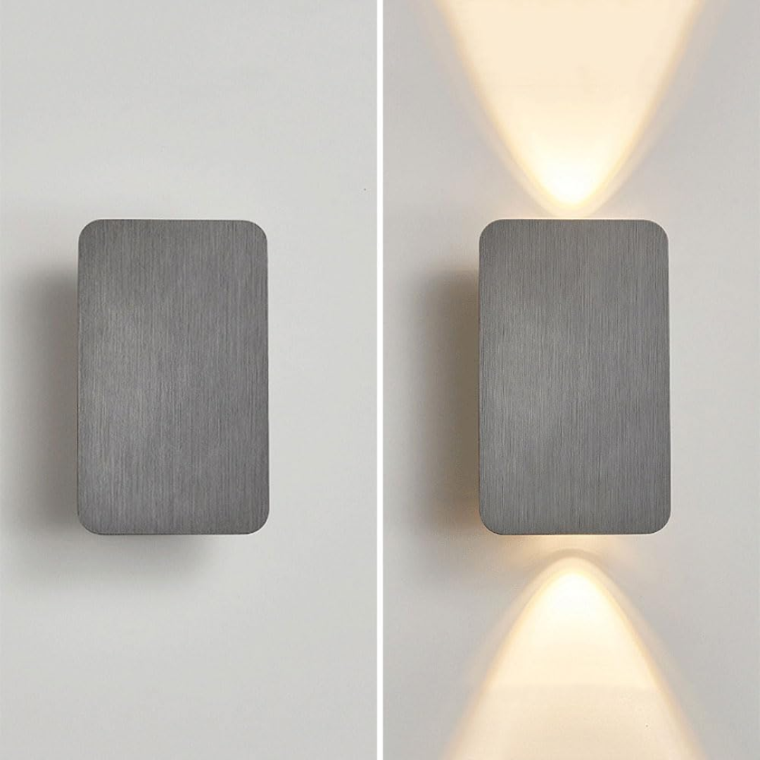 Minimalistische Glas LED-Wandleuchte 2-flammig