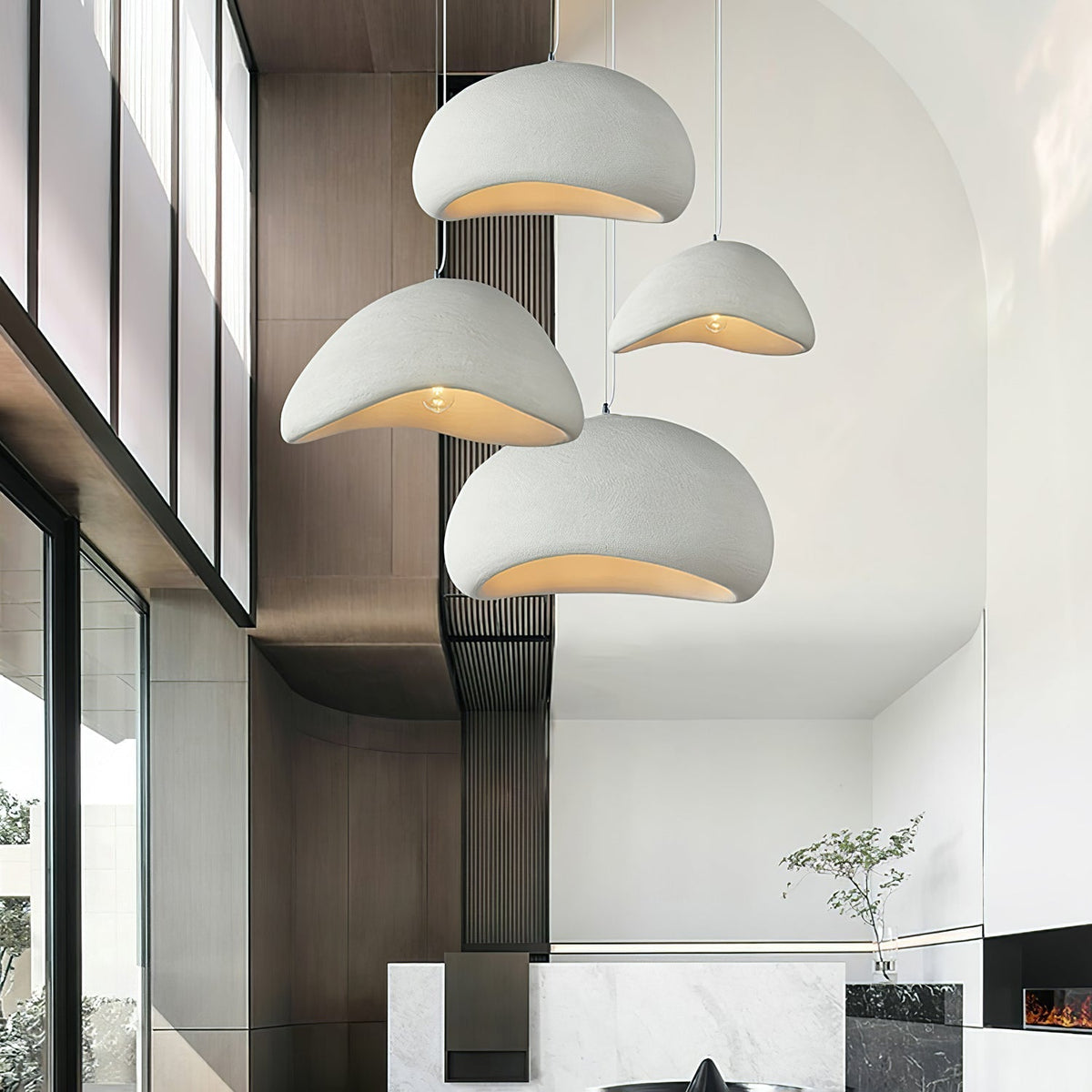 Lampadario moderno minimalista a cupola con LED a 1 luce
