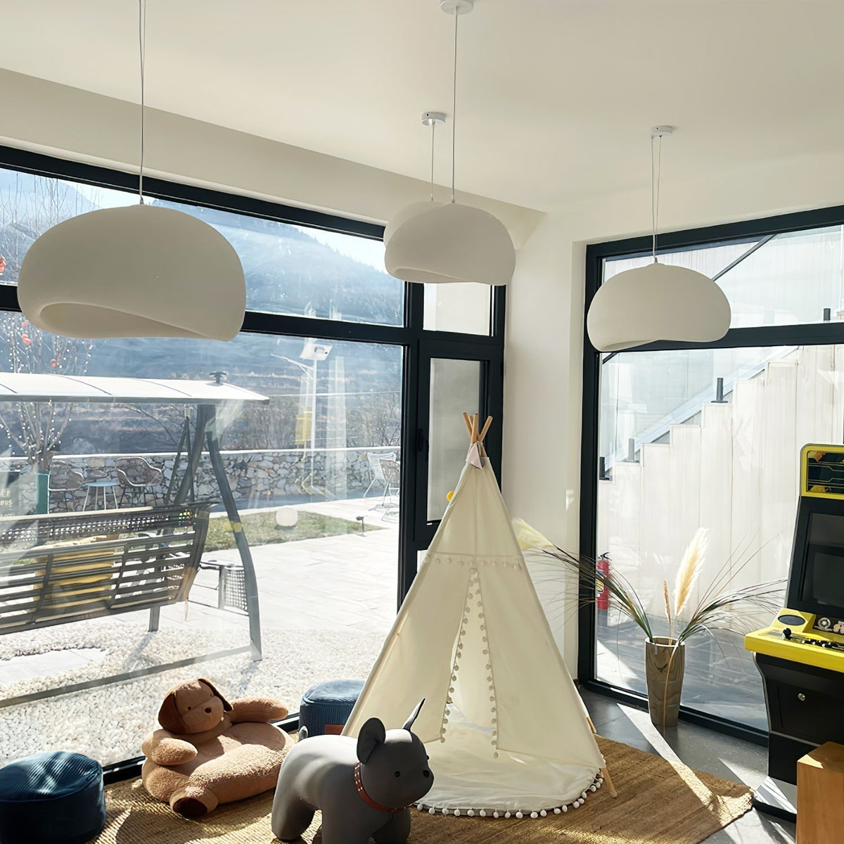 Lampadario moderno minimalista a cupola con LED a 1 luce