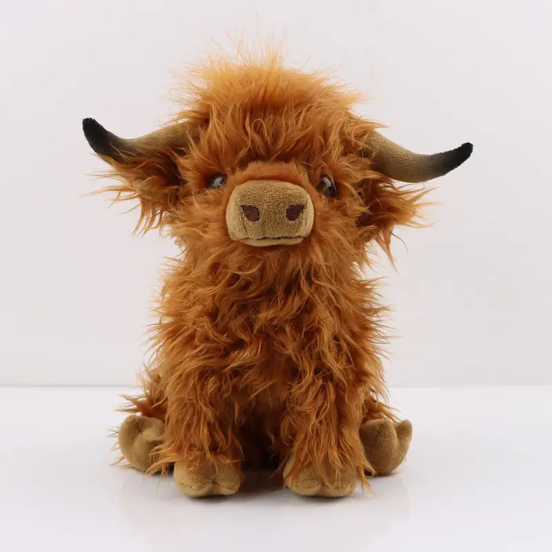 Highland-Rinder Plüschtier | Weiches Stofftier 25 cm