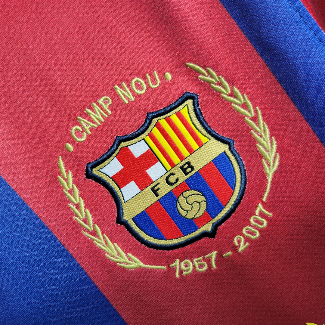 Ronaldinho Barcelona Home 50th Camp Nou 2007/08 Jersey