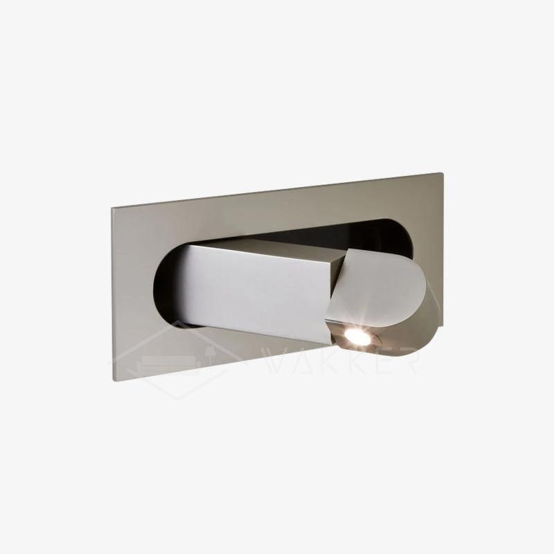 Aplique de pared LED rectangular empotrado ajustable moderno 1 luz