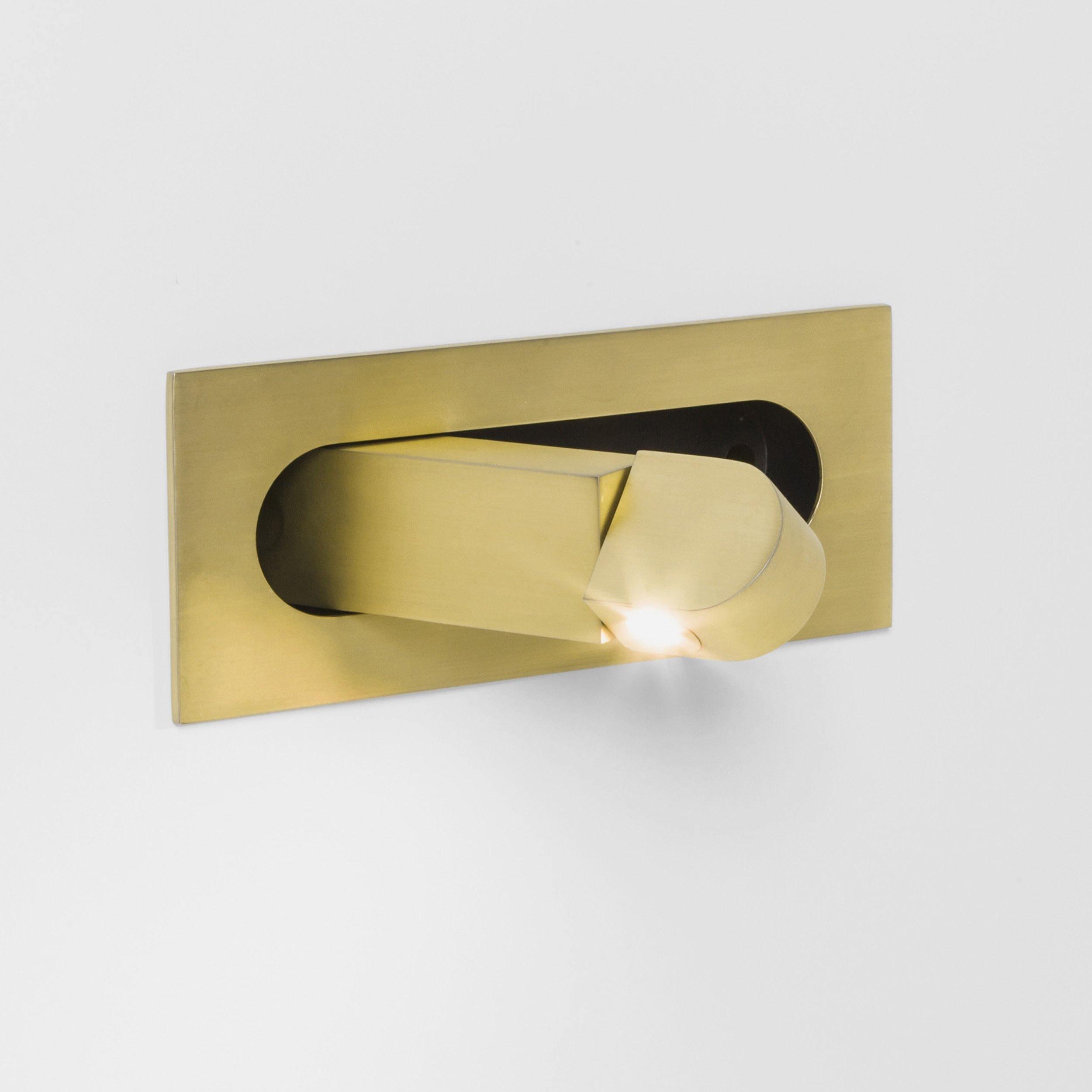 Aplique de pared LED rectangular empotrado ajustable moderno 1 luz