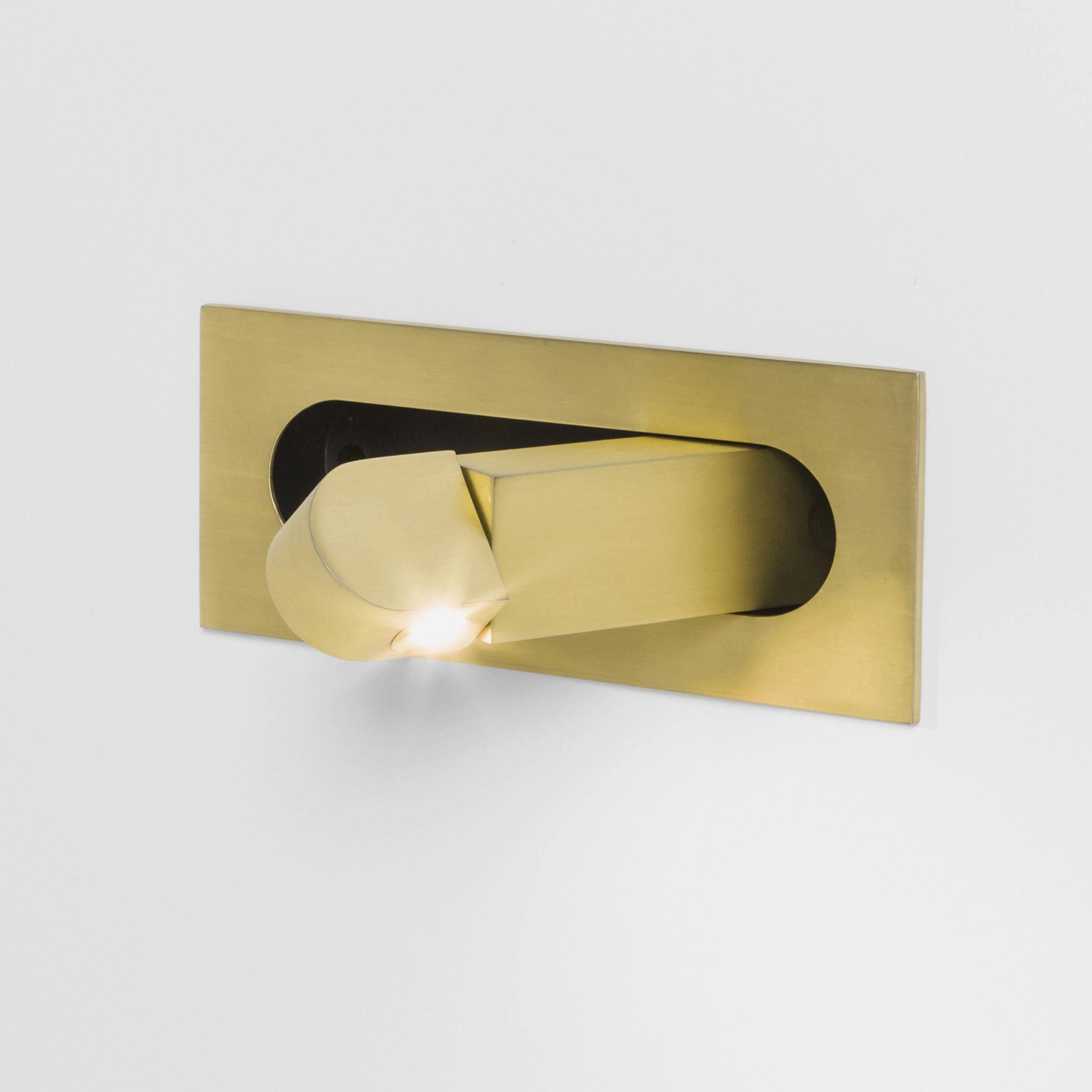 Aplique de pared LED rectangular empotrado ajustable moderno 1 luz