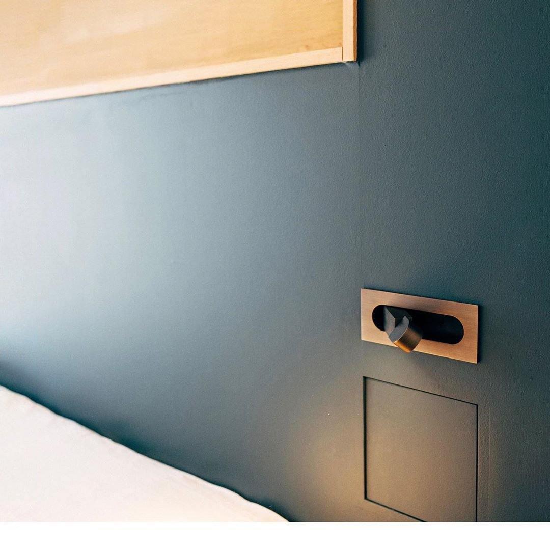 Aplique de pared LED rectangular empotrado ajustable moderno 1 luz