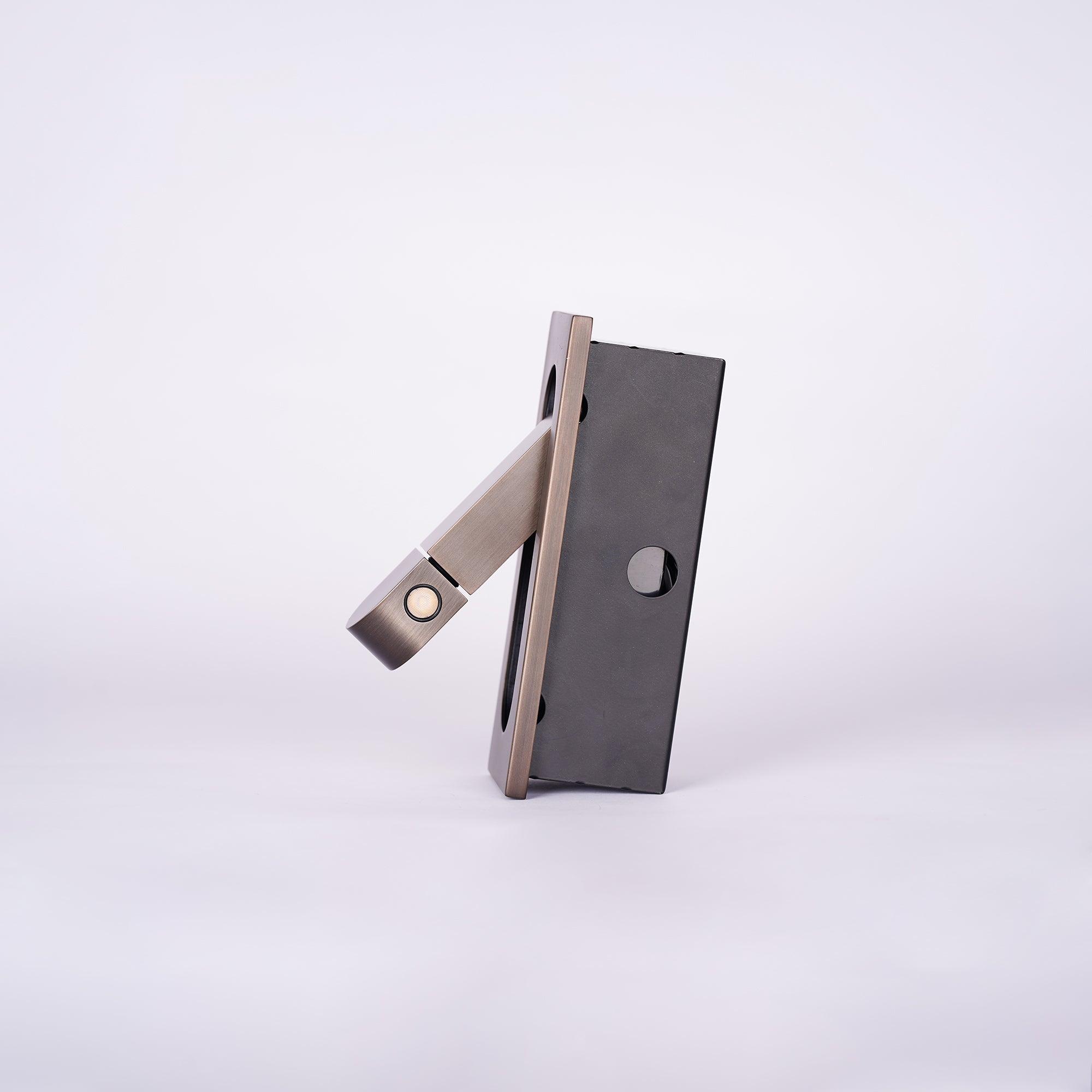Aplique de pared LED rectangular empotrado ajustable moderno 1 luz
