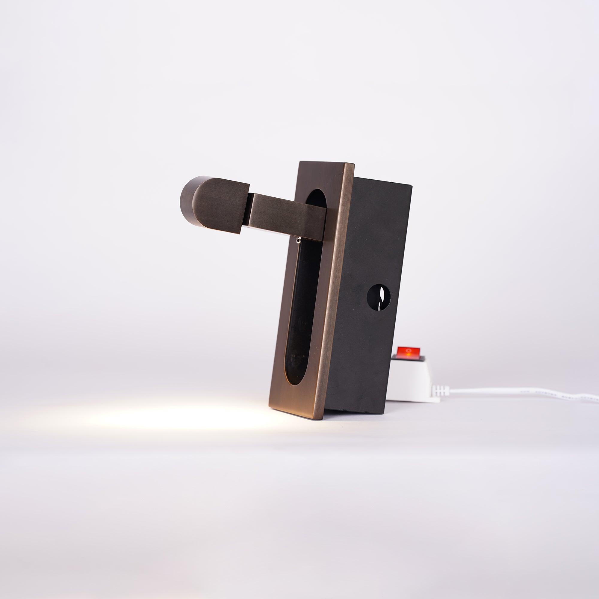 Aplique de pared LED rectangular empotrado ajustable moderno 1 luz